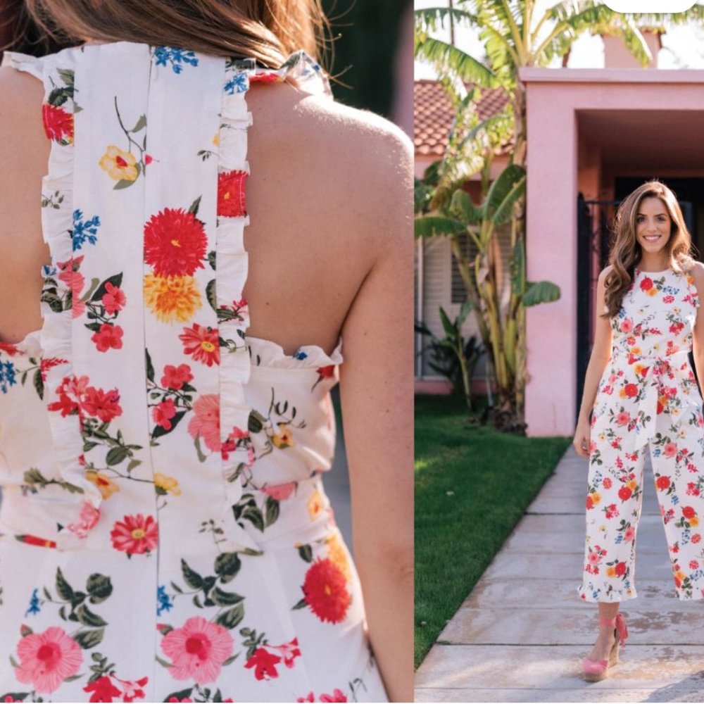 NWT Gal Meets Glam plus size Soft White jumpsuit